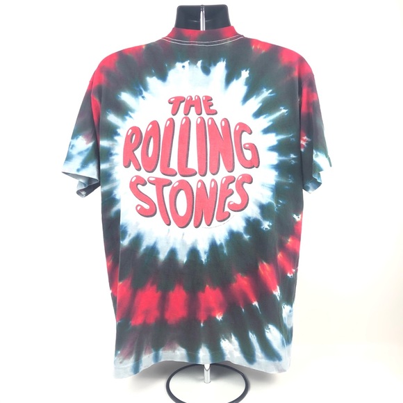 Vintage 1994 The Rolling Stones Tie Dye Men Shirt - Picture 2 of 10